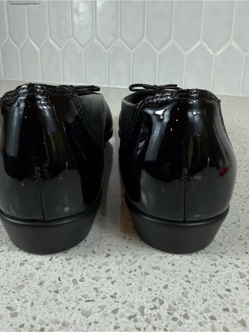 SAS Coco Slip On Loafer Black Bow Comfort Flats 8.5N Made USA